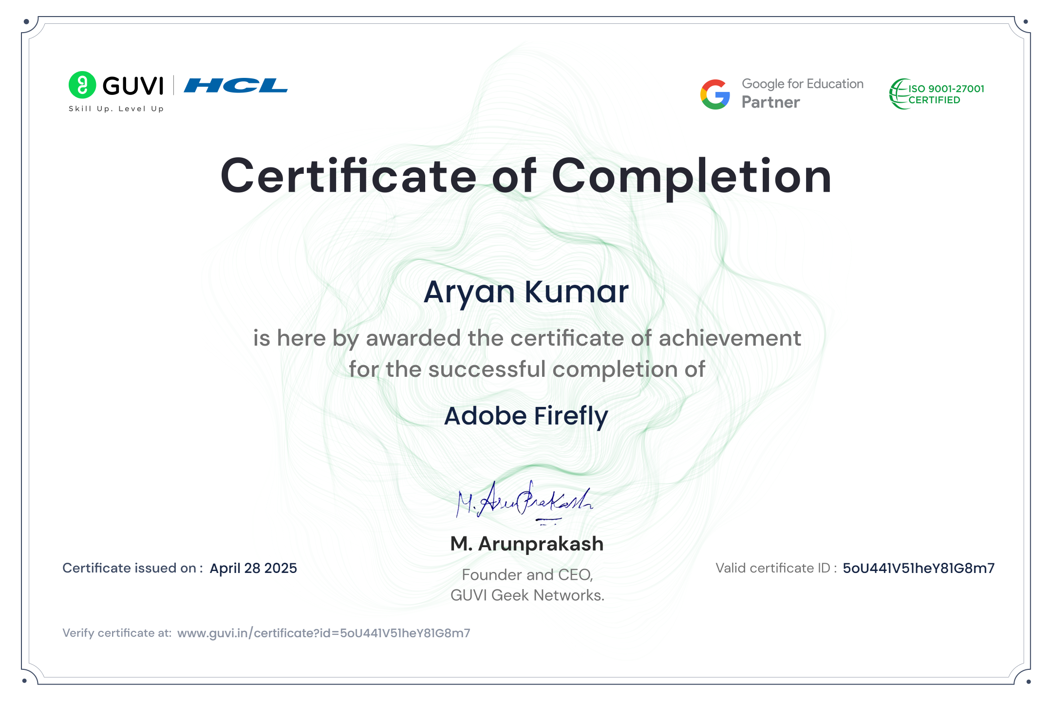 Certificate in Adobe Firefly